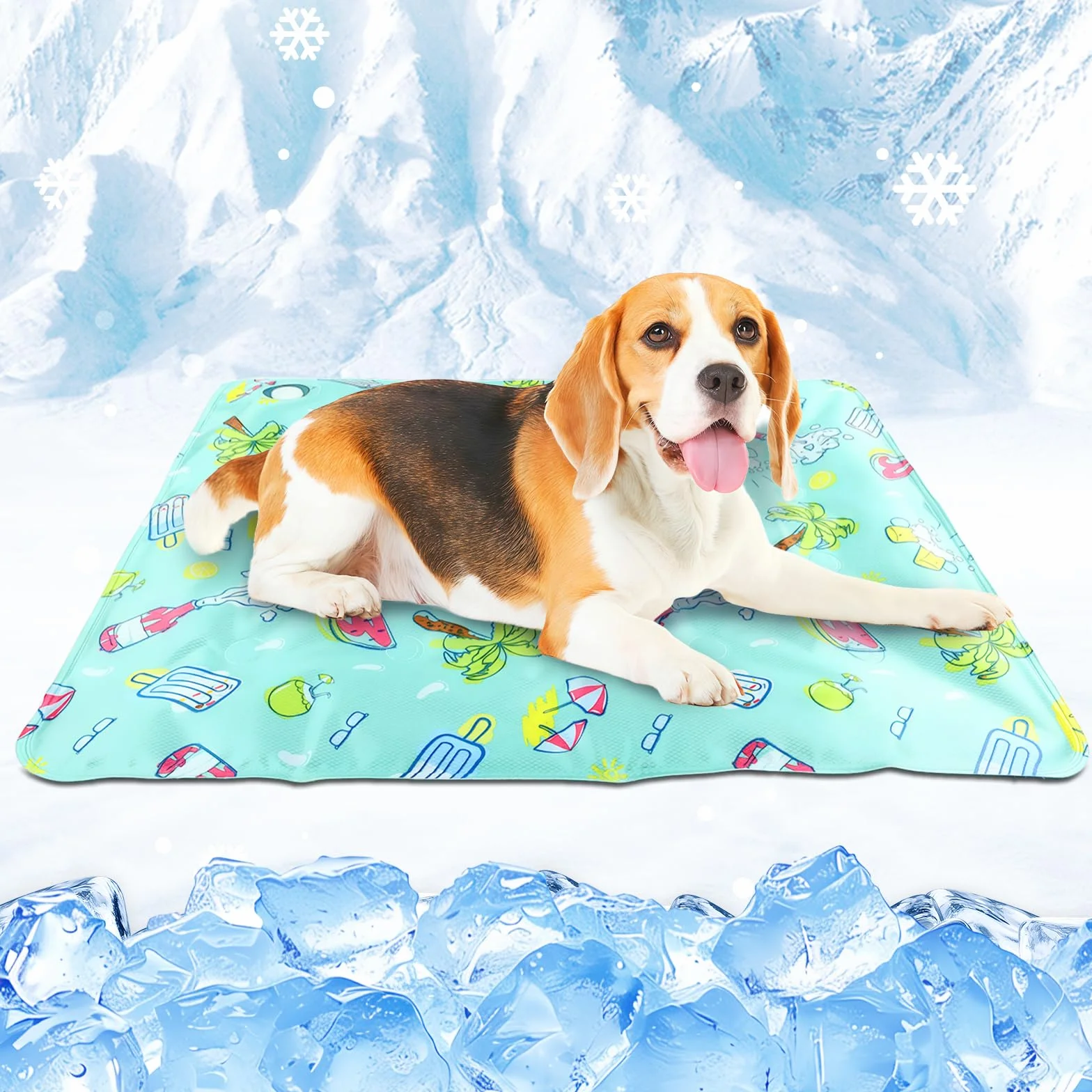 Alfombra Refrescante para Perros y Gatos,40 x 50 CM Alfombrilla de Enfriamiento para Mascotas, Pet Cooling Mat, Autoenfriante, Manta Refrescante para Perros para Sofás Camping,Piso