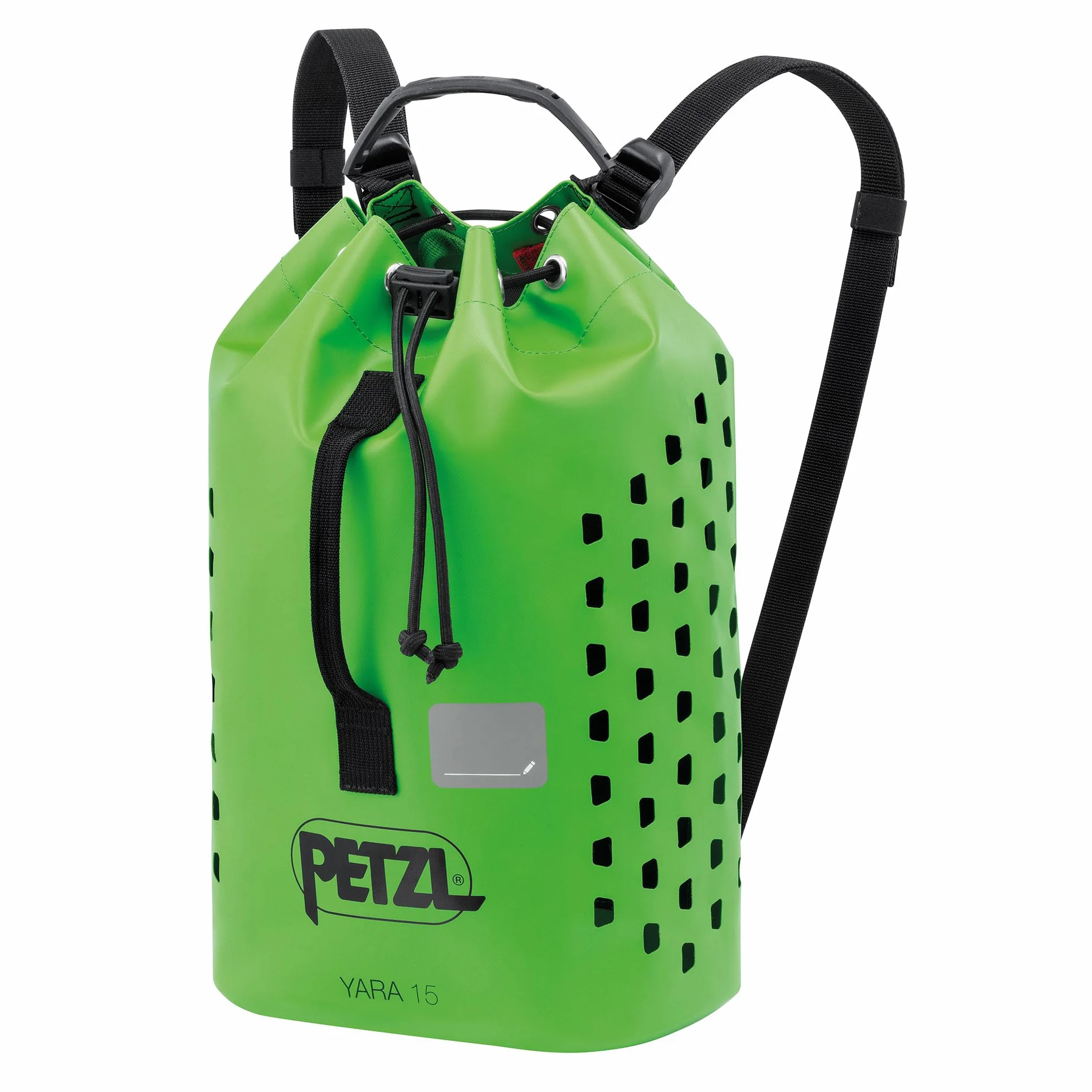 Petzl Yara Club 15 Bolsa Soporte Torrentismo 15L Negro Verde