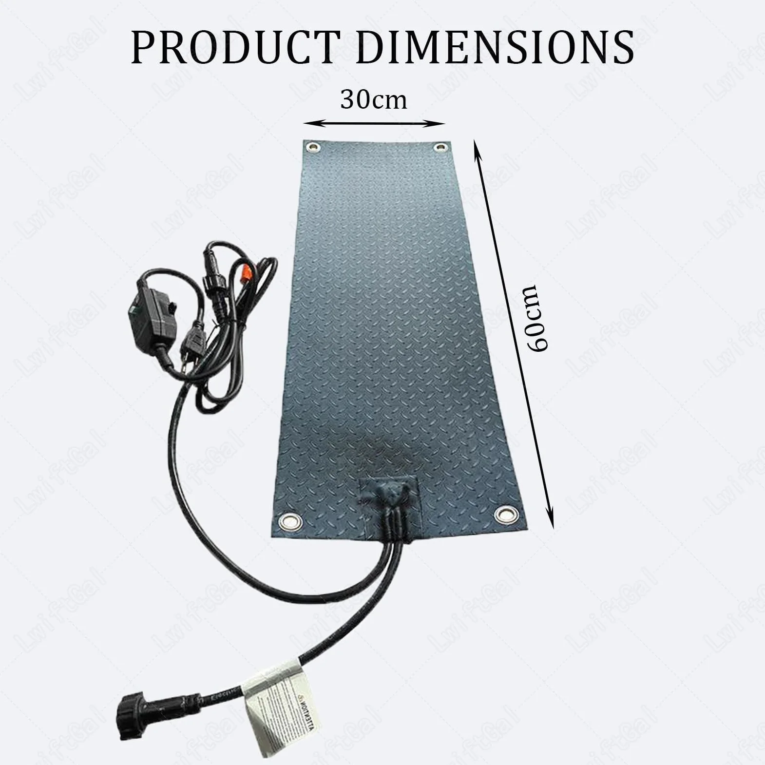Tapete Calefactado para Derretir Nieve, Tapete De Goma Antideslizante para Exteriores, Almohadilla Calefactada Rectangular para Derretir Hielo En Invierno: Techos, Escaleras 1pcs-30 * 60cm