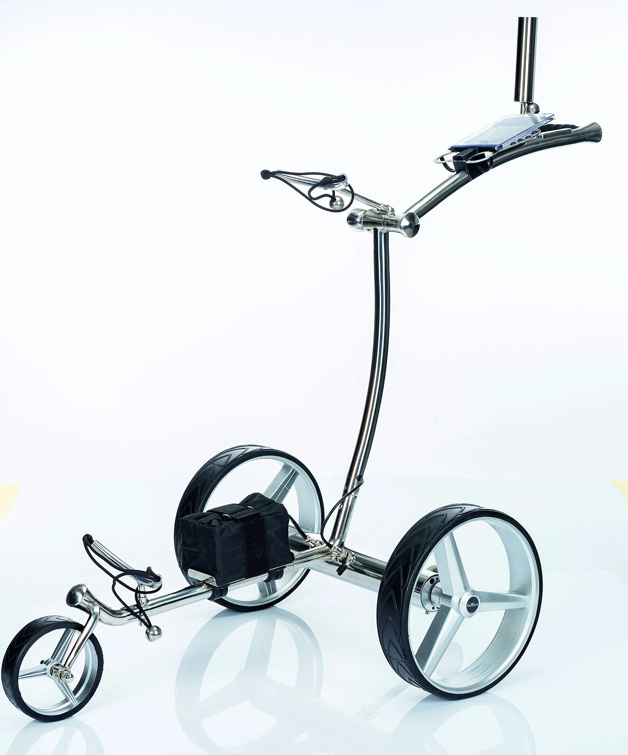 GT-R Carro de Golf Eléctrico con Control Remoto Acero Inoxidable 12 Accesorios