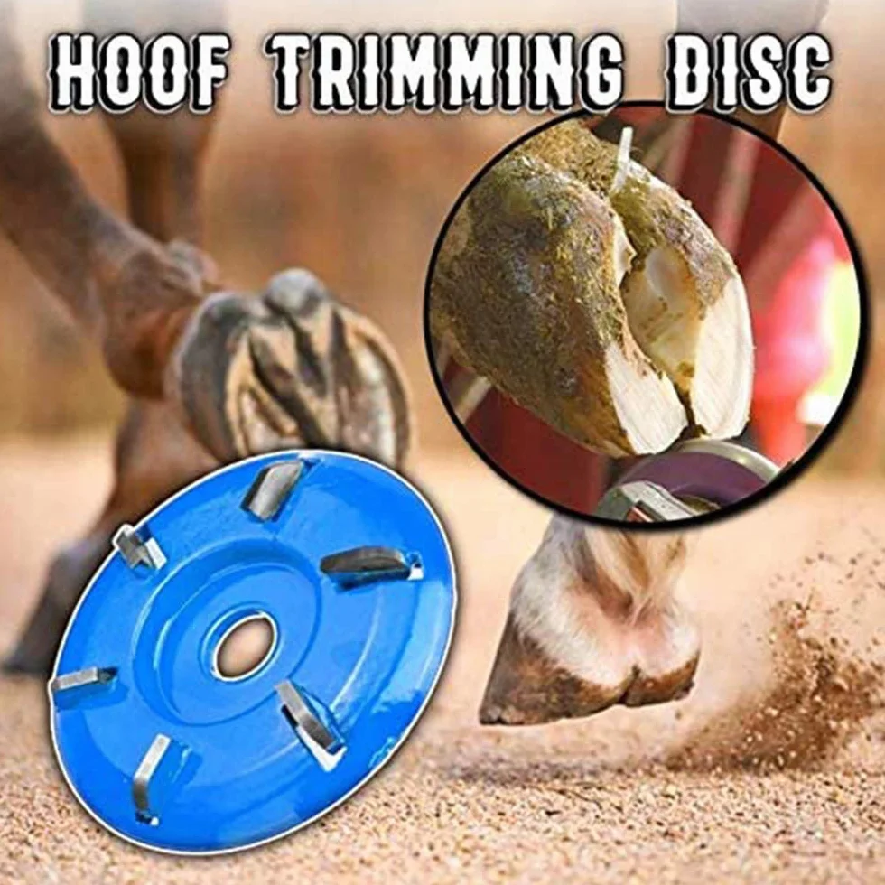 Disco para cortar pezuñas de ganado, cuchillas para cortar pezuñas, herramienta de disco para tallar madera, 6 cuchillas más afiladas, placa de disco para recortadora para caballos, vacas, cabras