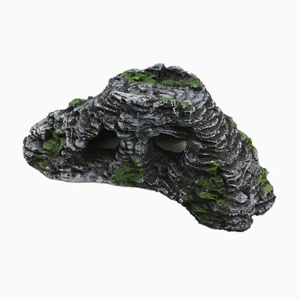 Caja de escondite para Reptiles, paisajismo de Acuario, decoración de hábitat, escondites de Peces, lagartos y Tortugas, Accesorios para Cajas de Cuevas de Reptiles