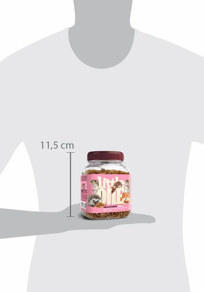 Little One Gusanos de Harina | 70 g | Suplemento Alimenticio para Hámsters, Ratas, Ratones y Erizos | para Apoyar el Bienestar | Alto Contenido de Proteínas para Instintos Naturales