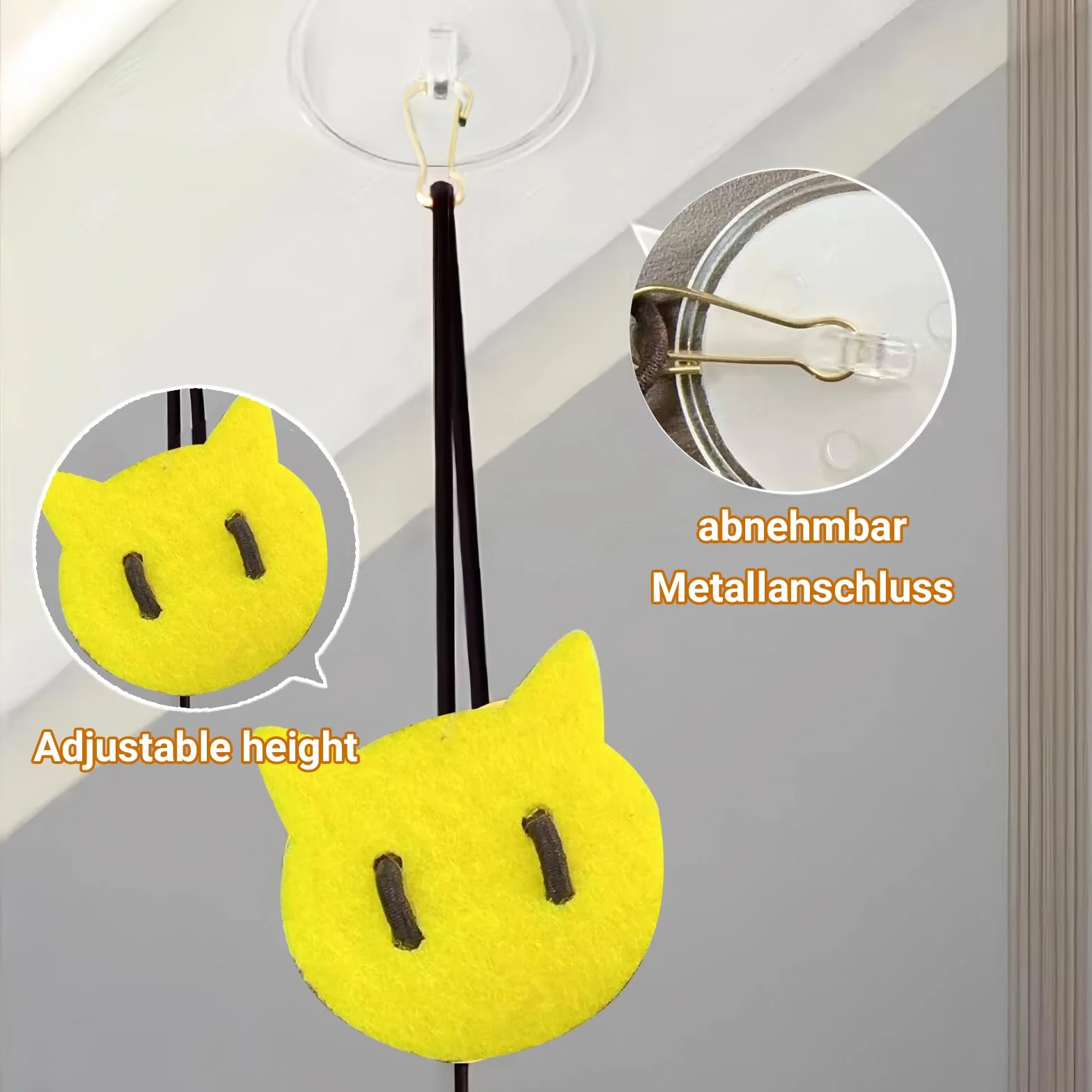 Juguete para Gatos Autoocupado, Juguete Colgante para Puerta, Ratones Grises, Juguete de Peluche Realista que Chisporrotea, Juguete Interactivo para Gatos en Forma de Ratón con Cola de