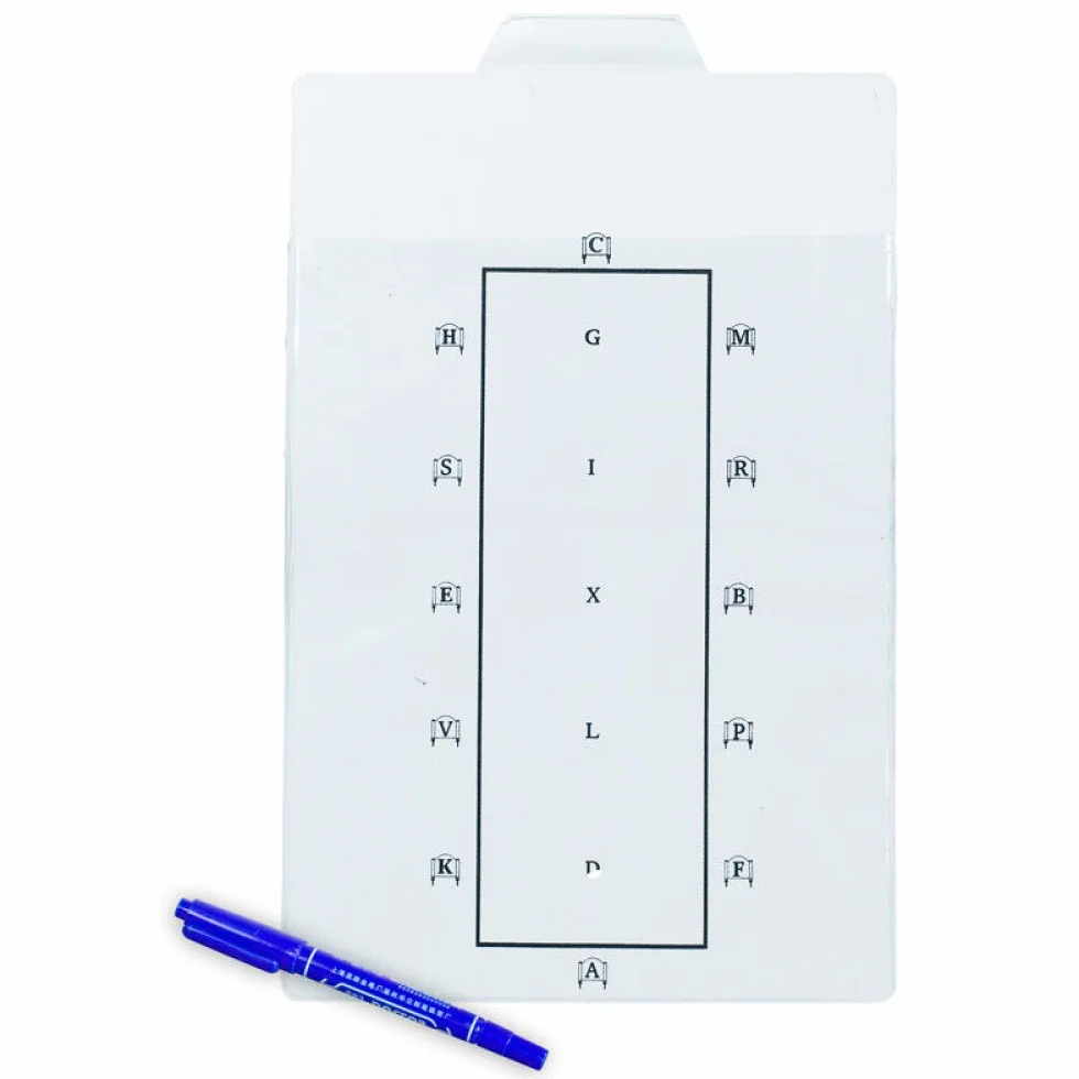 HORZE Pizarra para Aprender Test de Doma, Gris