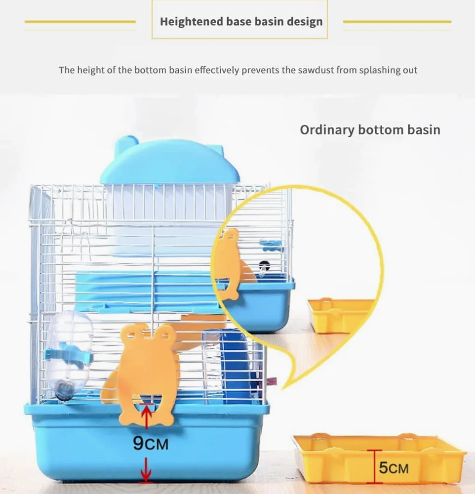 PAASHE Jaula de hámster Creativa con Olla de alimentación Patín de Ruedas Juguete Jaula de hámster Casa Jaula de Viaje con Accesorios Hábitat de Animales