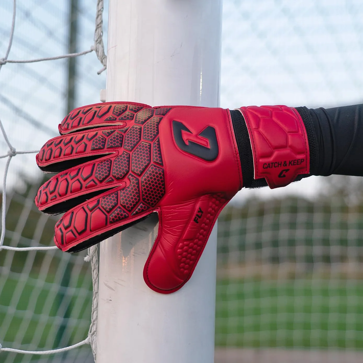 CATCH & KEEP Kralle Junior Pro 3.0 - Guantes Portero Futbol niño Profesionales Falcon Grip Resistentes
