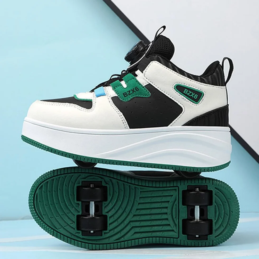 ENEN Zapatos con Ruedas Zapatillas para Niños y Niñas, Exterior Patinaje Multifuncionales Dos Estilos
