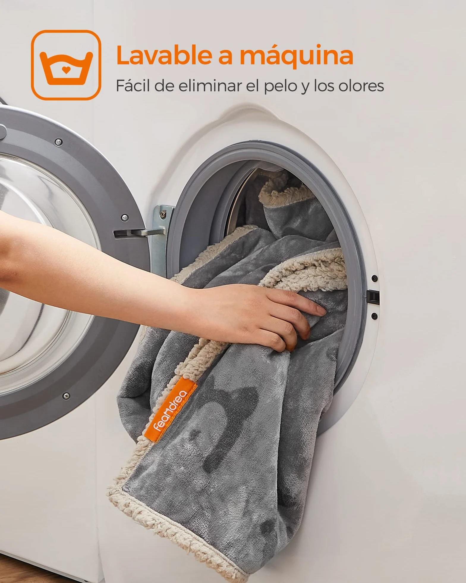 Feandrea Manta Impermeable para Perros, Vellón y Franela, para Perros Minialtura, Gatos, 73 x 63 cm, S, Reversible, Protección para Sofá, Cama, Lavable a Máquina, Gris PPB029G01
