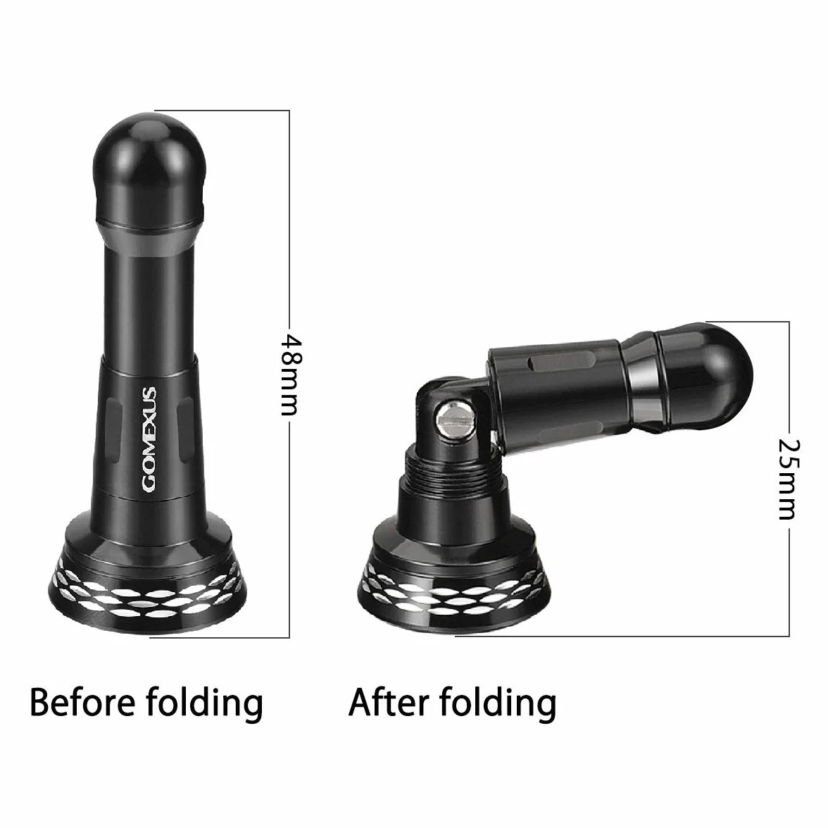 GOMEXUS Soporte Antirayaduras de Carrete Plegable 48mm para Shimano Stella Vanquish 1000-4000 Daiwa Exsit Spinning Reel Stand