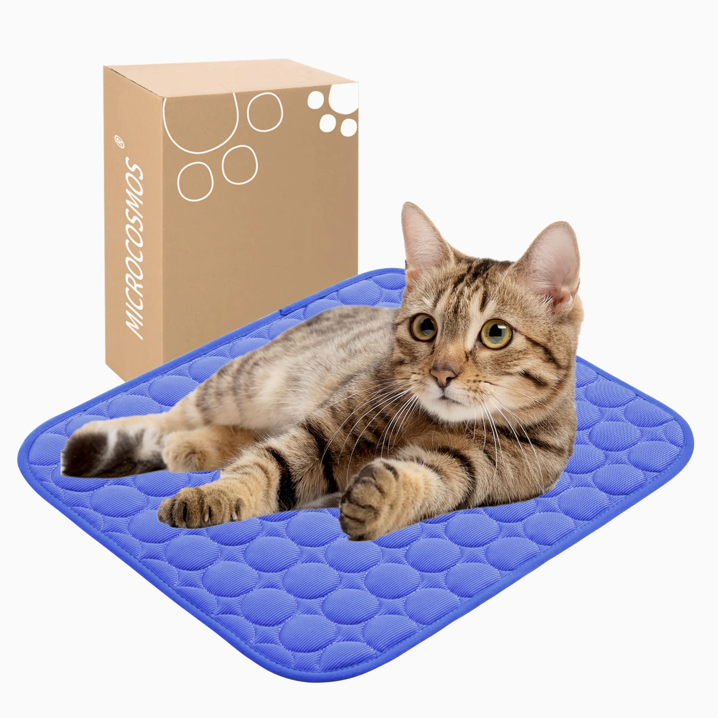 MICROCOSMOS Tapete refrescante de verano y almohadilla para dormir, parte superior de absorción de agua, materiales seguros, fácil de llevar, fácil de limpiar. Mantiene la refrigeración para mascotas