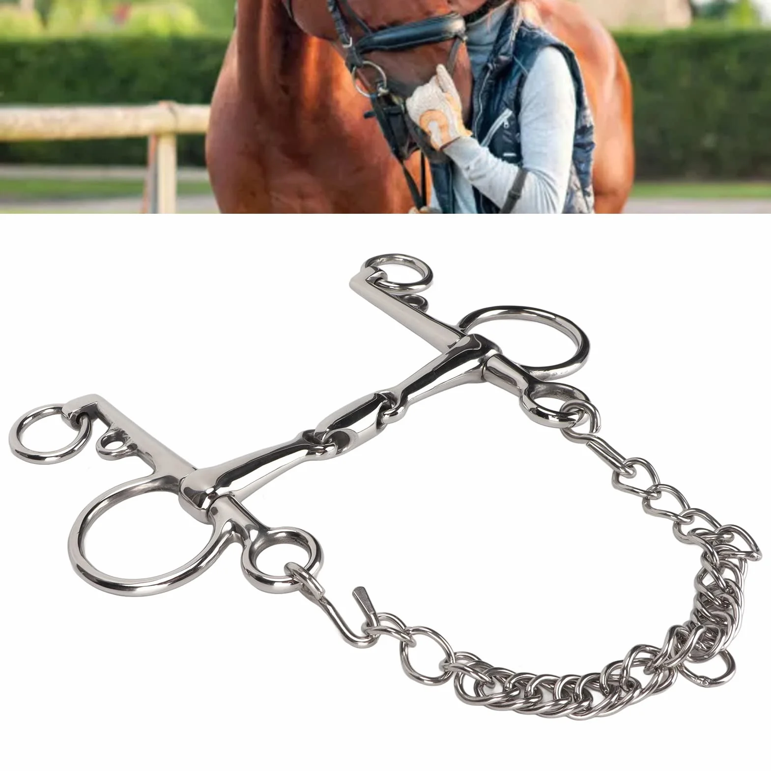 CHICIRIS Bocado Pelham, Facilidad de Control Práctico y cómodo Bocado Pelham para Caballos