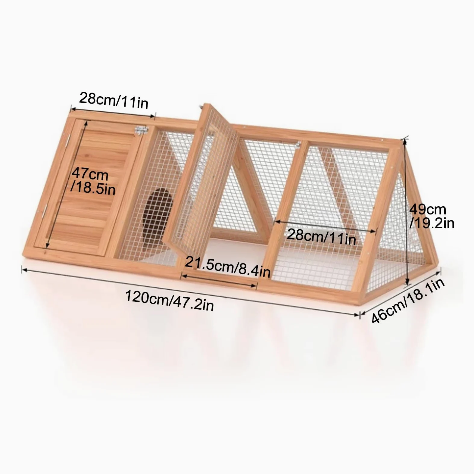 Jaula Pequeña para Conejos, Jaula para Codornices, Jaula de Madera para Conejos, Gallinero de Exterior con Red de Ventilación para Hurones, Chinchillas y Erizos