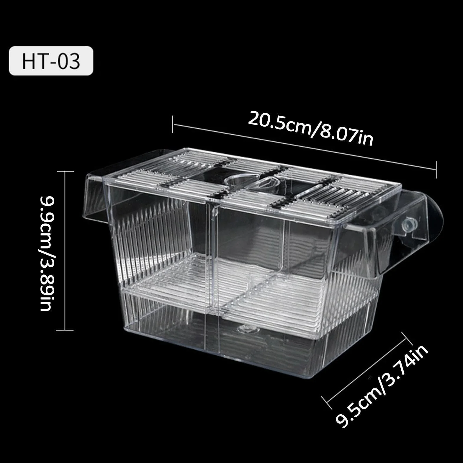 Genérico Caja De Cría De Peces, Paridera Acuario, Caja De Cría De Acrílico, Divisor De Pecera, para Camarones Betta Guppy