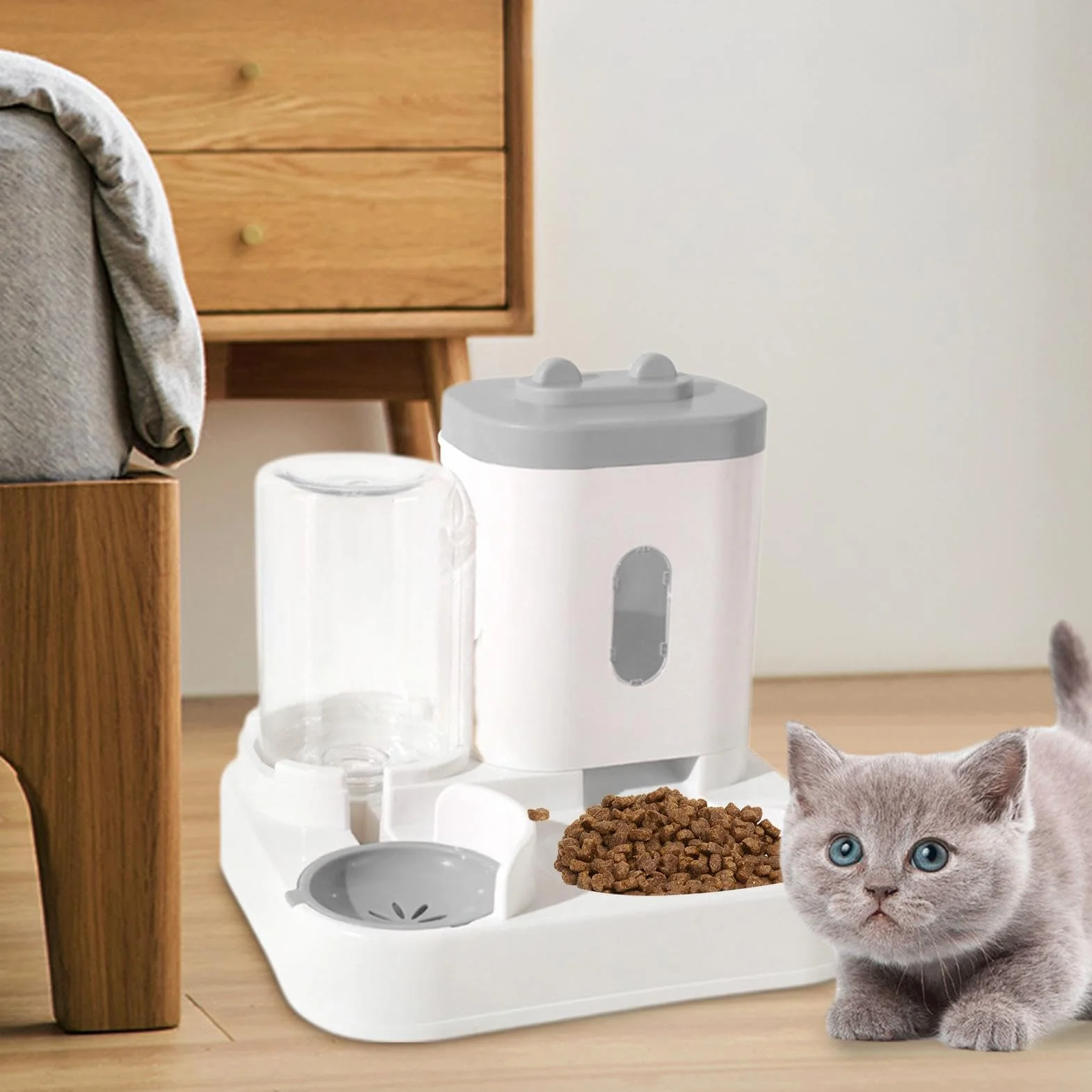 Comedero para Mascotas, Cuenco de Agua automático | Comedero for Gatos, Pienso Seco, Perro, Hidrata con Nuestro automatisc