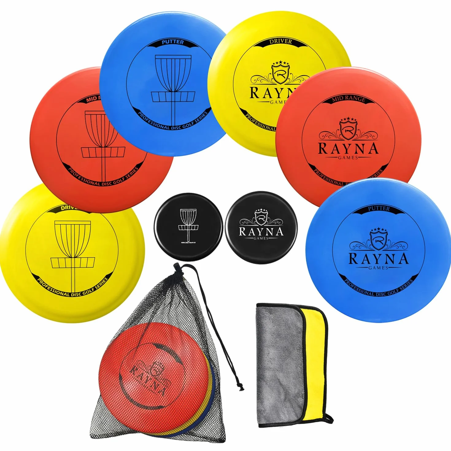 Juego de 6 discos de golf profesional tamaño regular para adultos al aire libre