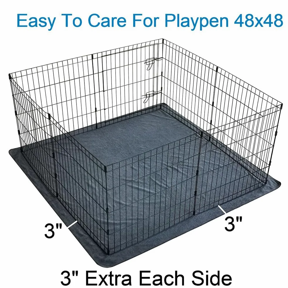 Peepeego 2 Almohadillas Antideslizantes para orina para Perros de 54 x 54 Pulgadas, Almohadillas Lavables para Cachorros con absorción rápida, Reutilizable, Alfombra Impermeable para Entrenamiento,
