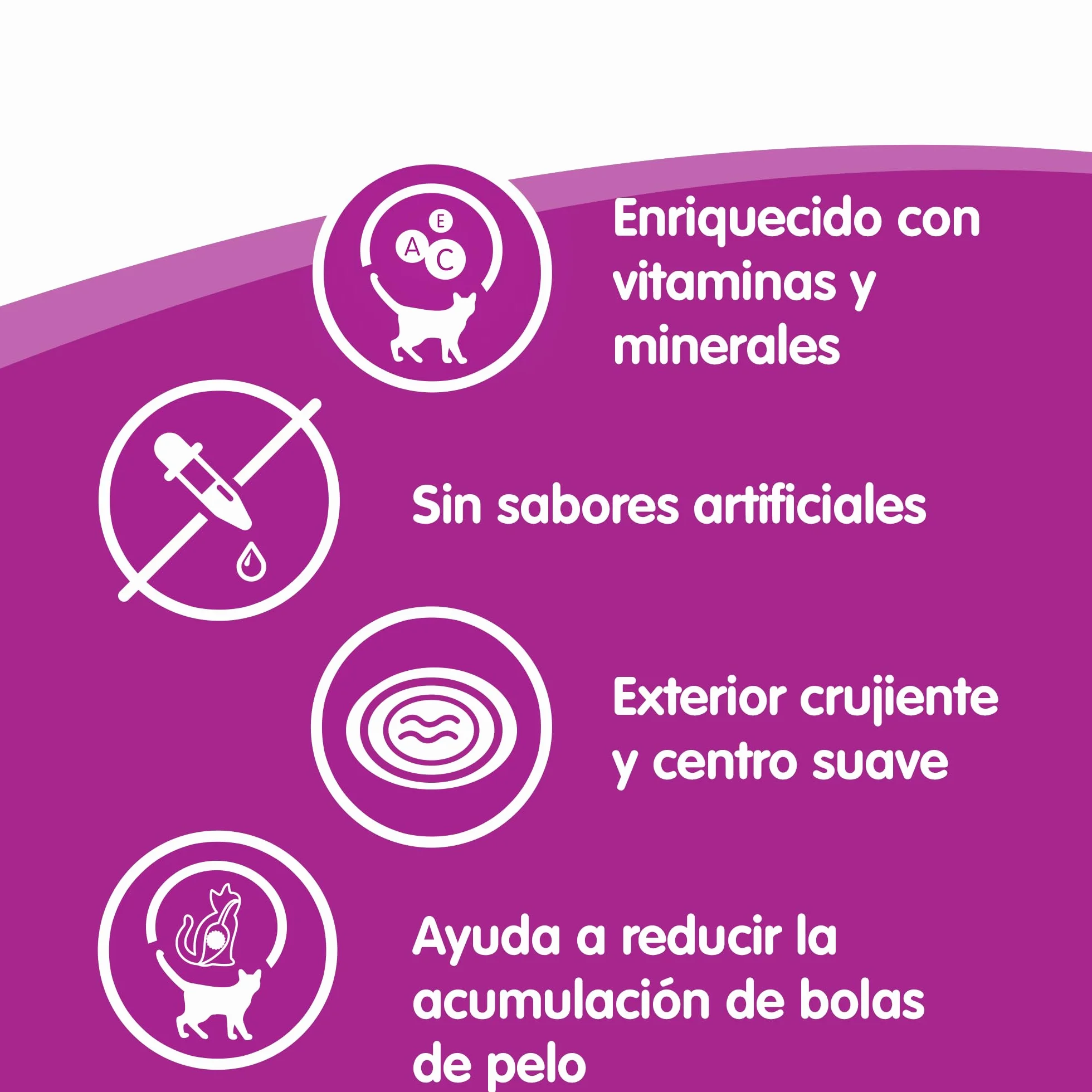 whiskas Snacks Anti-Hairball para Gatos, 50g (Pack de 6)
