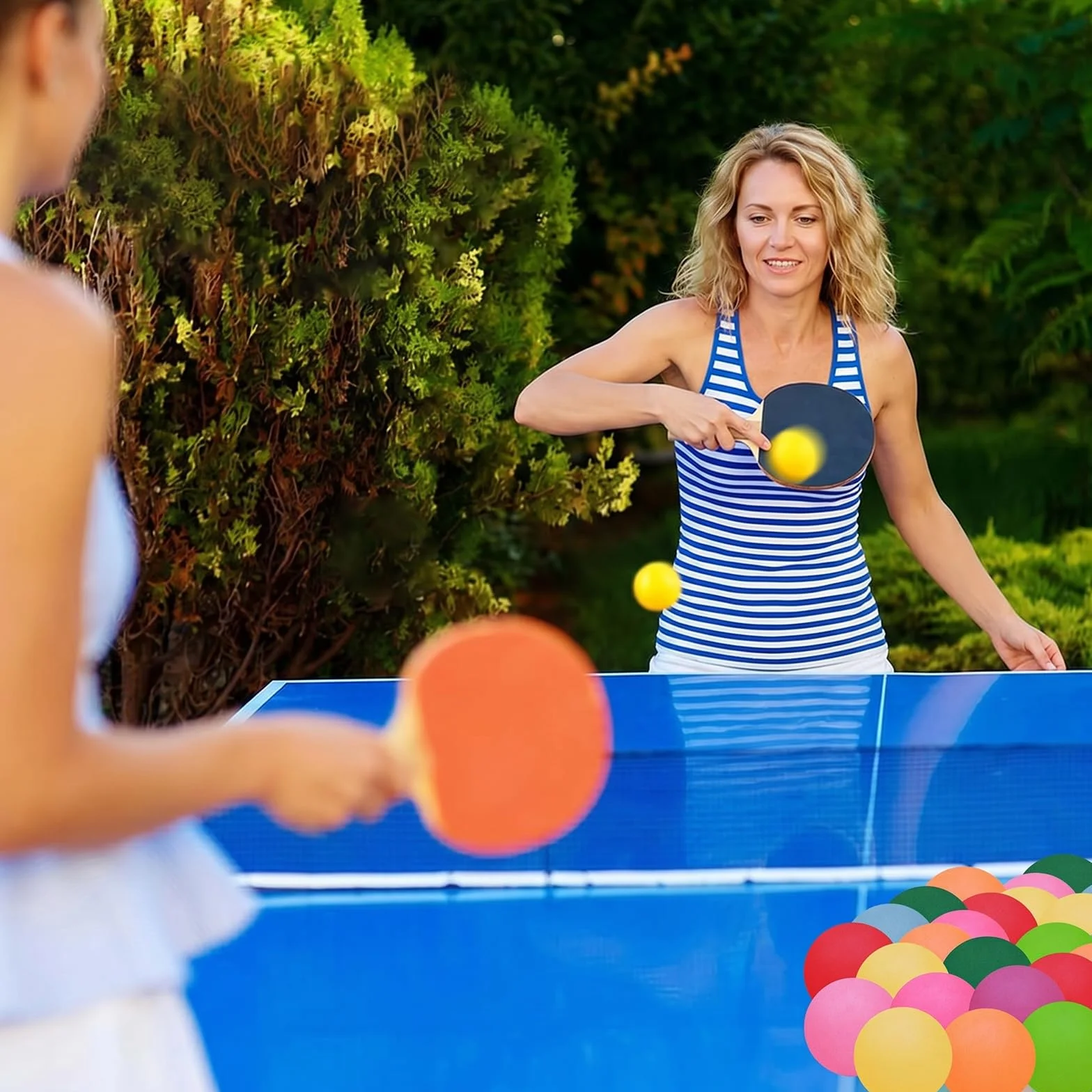 Pelotas de Ping Pong 30 Piezas 40mm Reutilizable para Adultos y Niños Juegos Entrenamiento Piscina