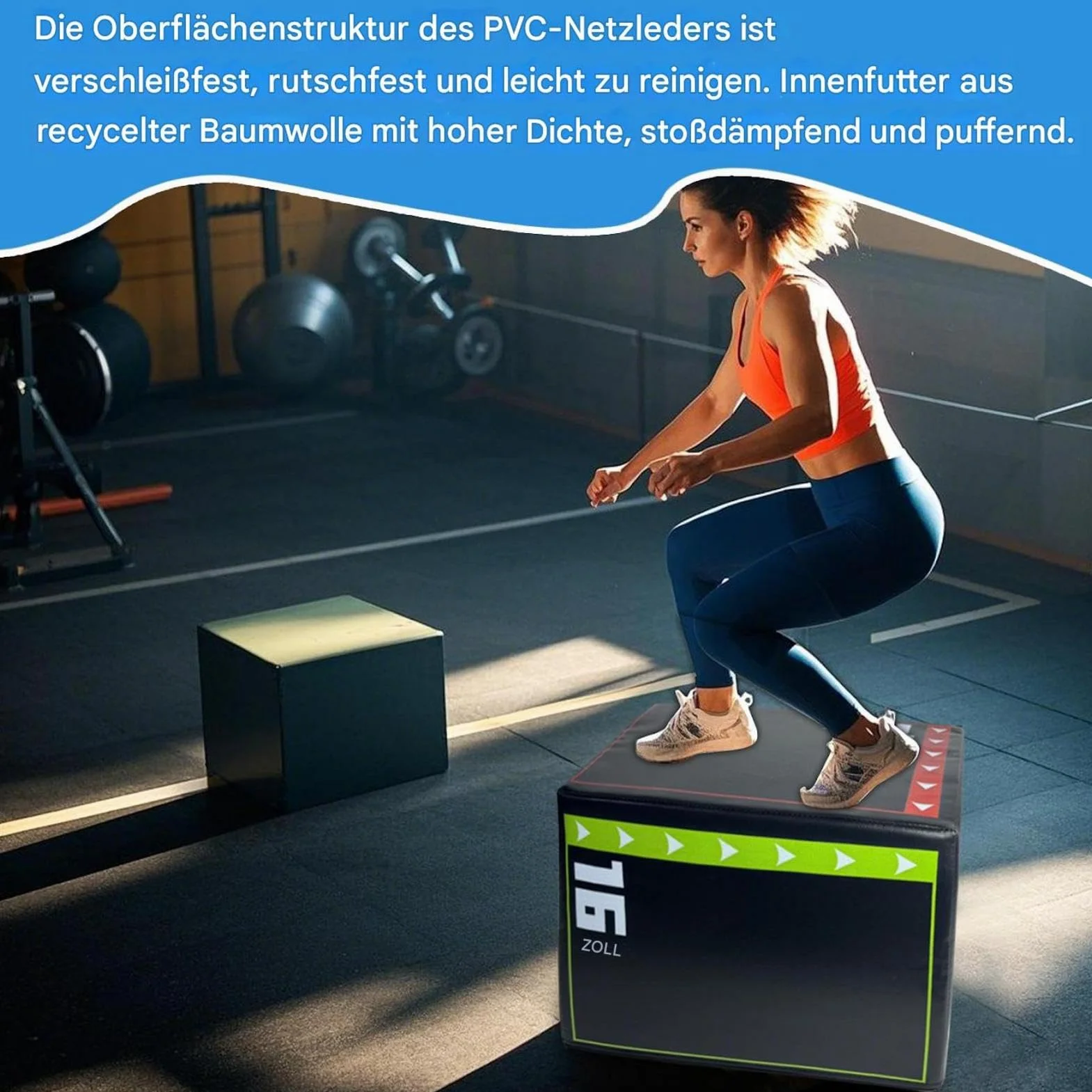Box Jumps para fitness en casa, caja de juegos de salto multifuncional amortiguador step-up-box