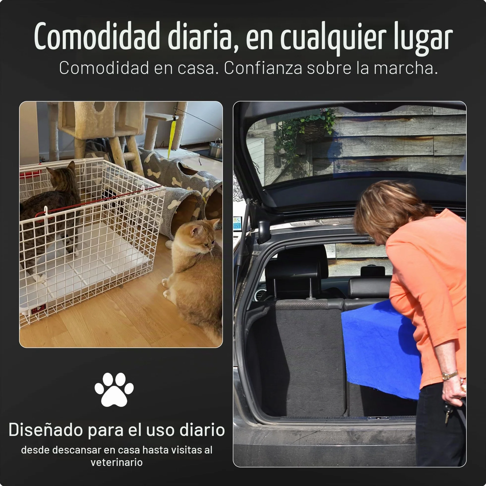 MDC Cesta de Transporte para Gatos, Color Blanco