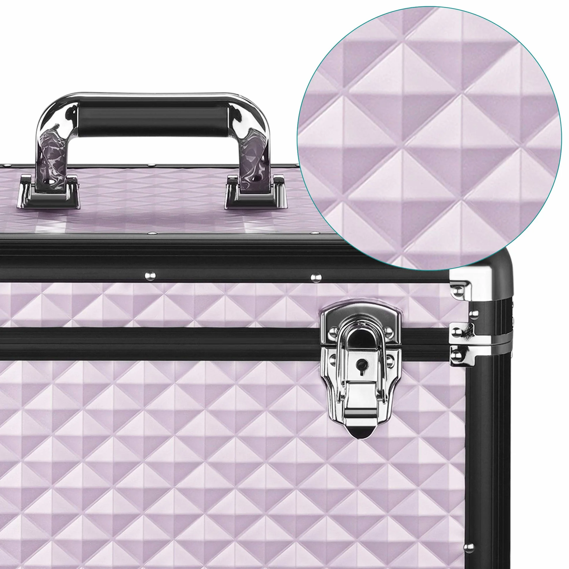 Navaris Caja para Accesorios para Caballos - Baúl de Aluminio para almacenaje y Transporte de Herramientas de Limpieza Cuidado de Caballo - Oro Rosa