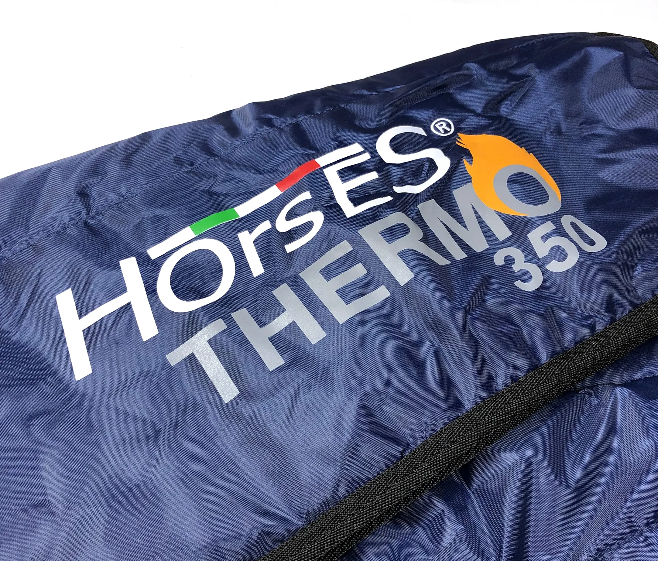 Horses, Manta de Invierno para Caballo Thermo 350g, Acolchada, Suave y Cómoda, con Cuello Redondo y Cubrecola Anti-Rozaduras