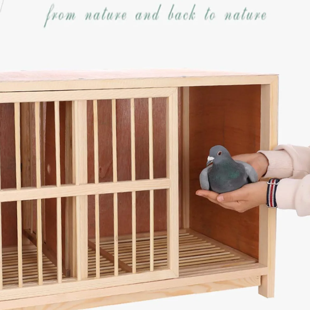 Transportín para pájaros a Prueba de Humedad - Jaula de Pino Natural Semi-sombreada para Palomas, 80x40x45 cm - Hogar Duradero, Espacioso y cómodo para Tus Amigos emplumados
