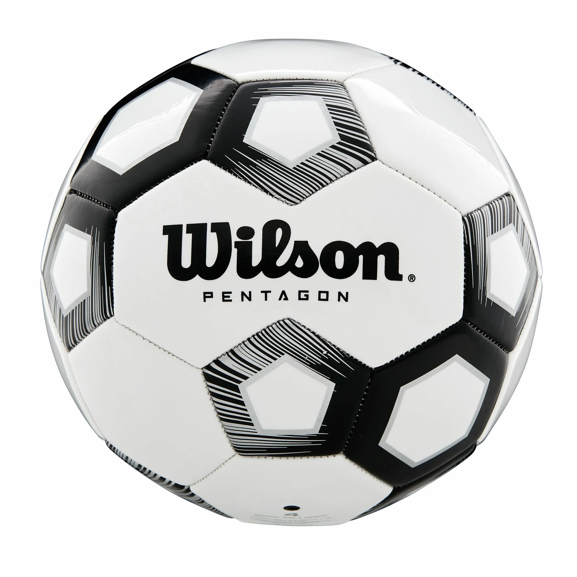 Wilson Balón de Fútbol Pentagon 30 Paneles Acolchado PVC Blanco/Negro
