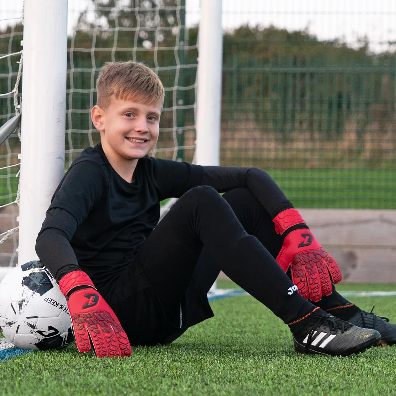 CATCH & KEEP Kralle Junior Pro 3.0 - Guantes Portero Futbol niño Profesionales Falcon Grip Resistentes
