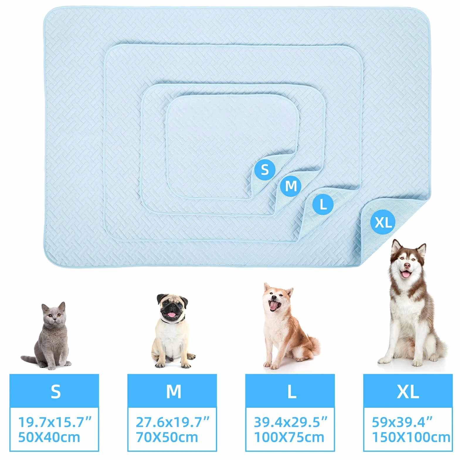 Alfombrilla de refrigeración para Perros | Alfombrilla refrescante para Perros para Camas y Lugares de Dormir, protección contra el Calor para Mascotas, cómoda Alfombrilla para Perros para