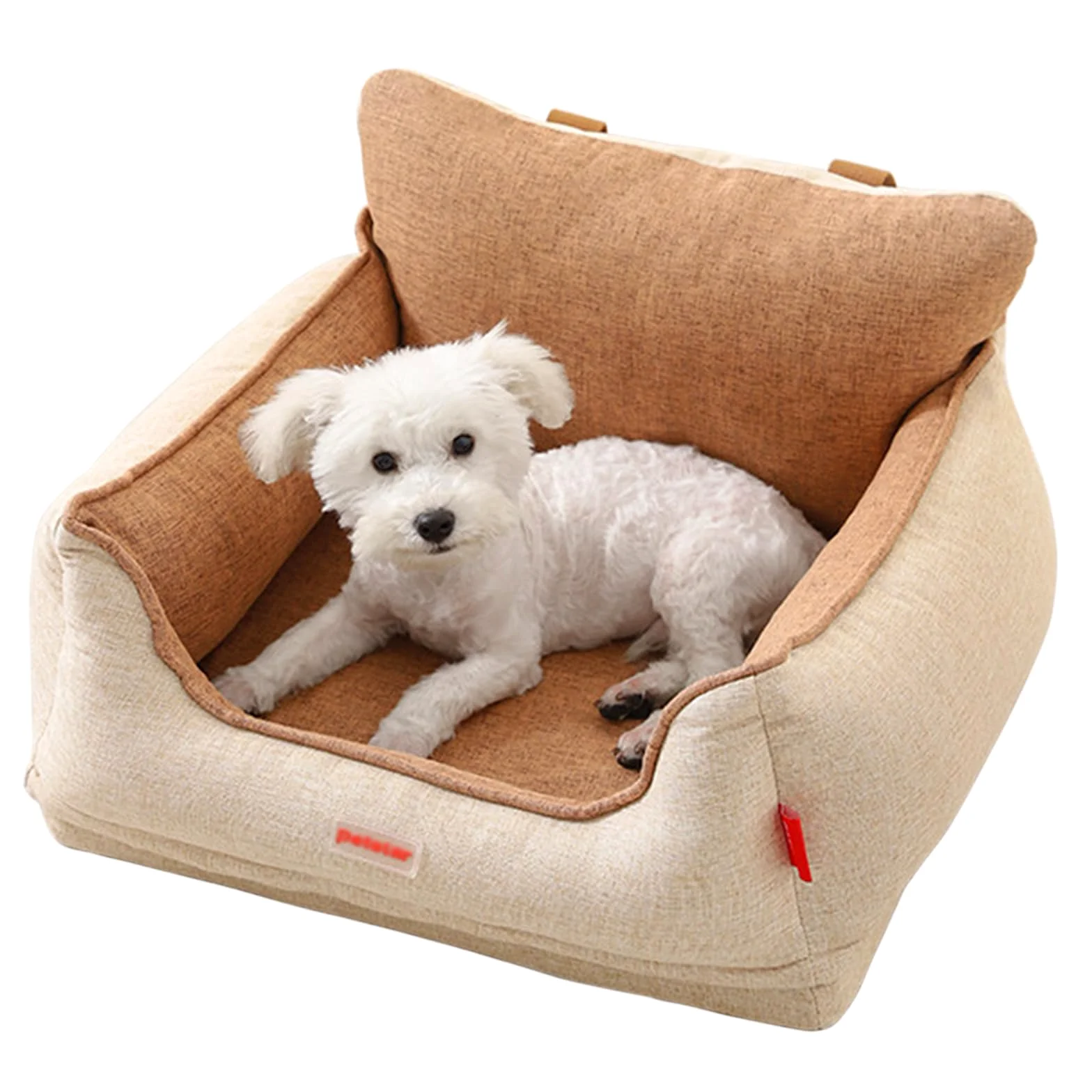 Asiento De Coche para Perros, Cama para Perros, Cajas De Transporte, Canastas para Gatos, Asiento Perro Coche Pequeño Mediano con Cinturón De Seguridad Antideslizante