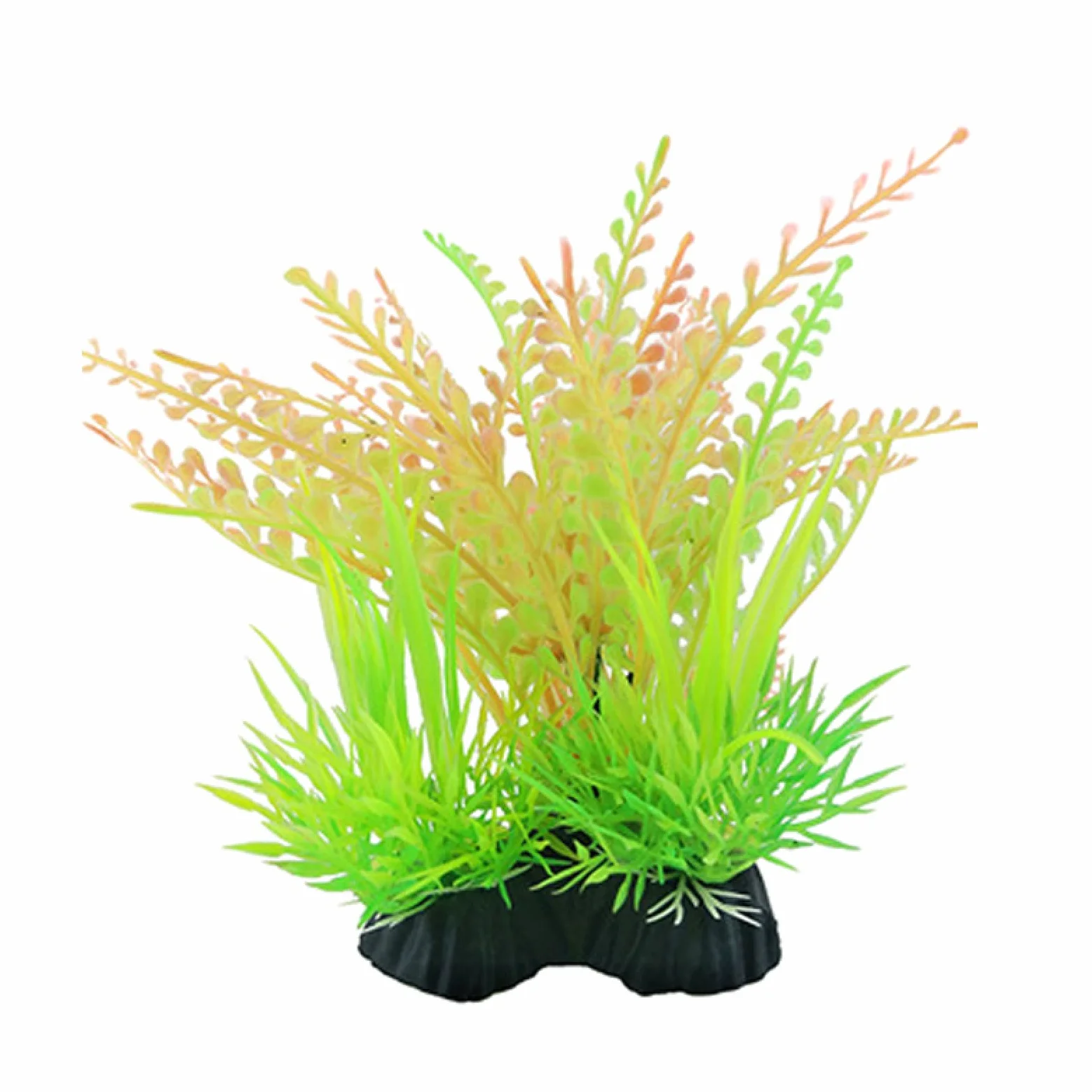 Césped Artificial de imitación Agua for Acuario, decoración subacuática, 3 Piezas