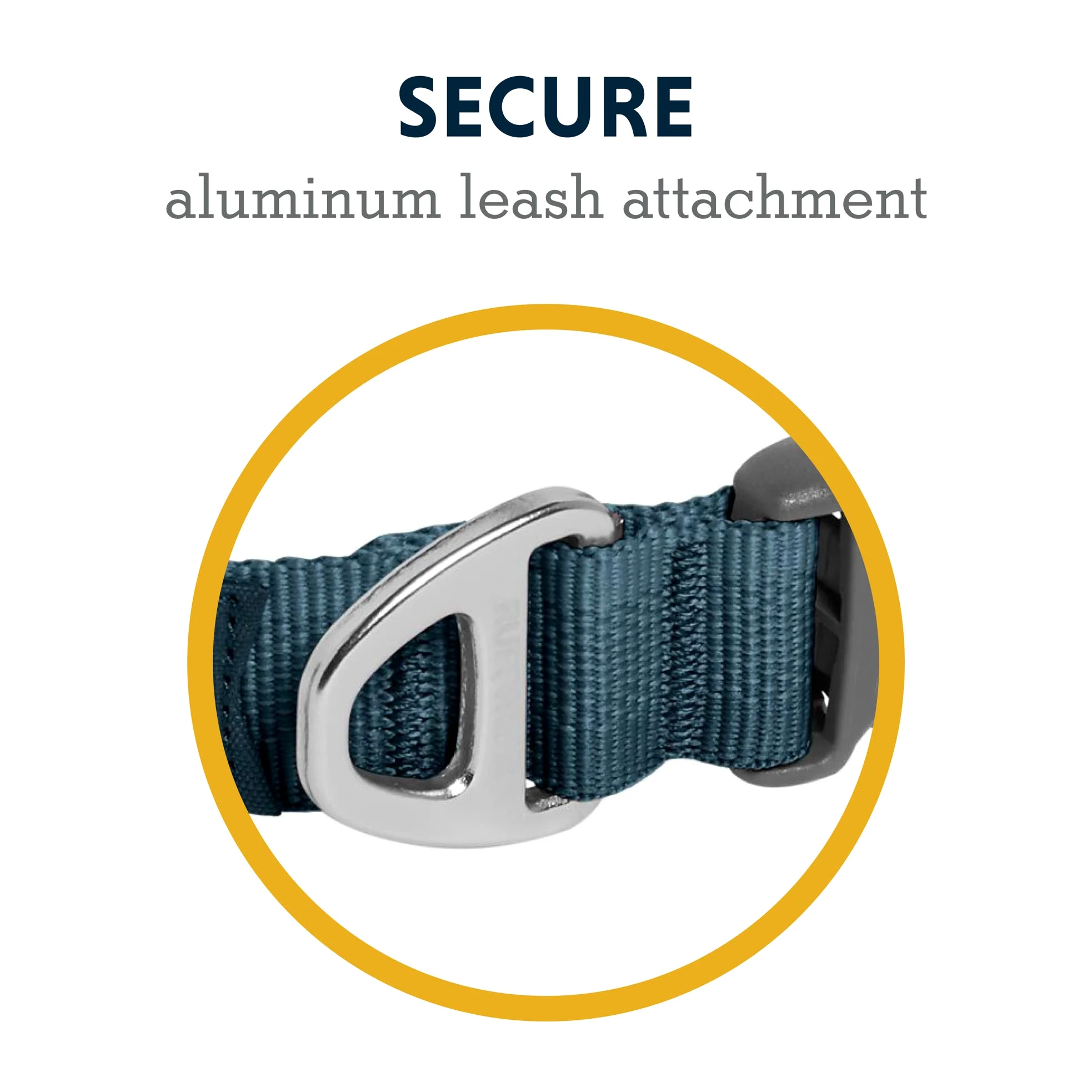 RUFFWEAR Collar de Perro, Front Range Collar, Resistente Correa Tubelok, Anillo de fijación de Aluminio y Hebilla de Apertura Lateral, Elegante y Duradero, Blue Moon, Medium, 36-51 cm