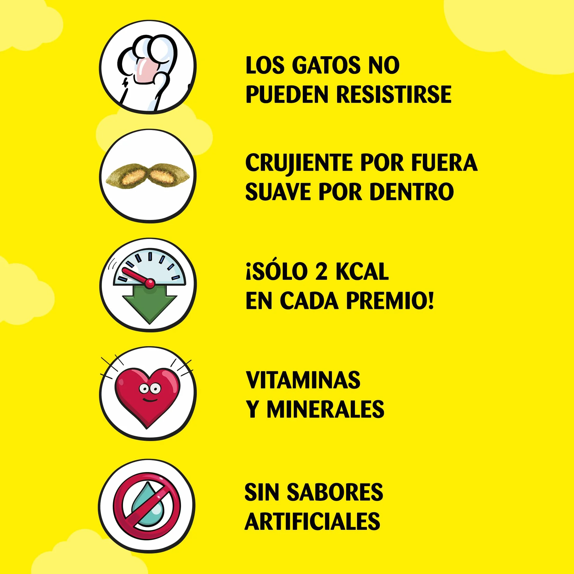 Catisfactions Premios para Gatos Sabor Hierba Gatera 6 Packs de 60g