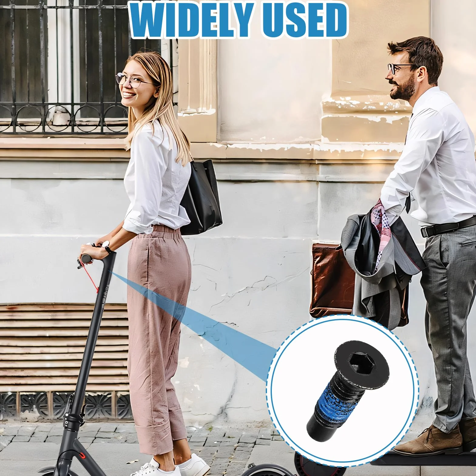 Jetstream Tornillo Patinete Eléctrico 10 Piezas, Pernos Cabeza de Frente Compatibles con Mayoría Patinetes