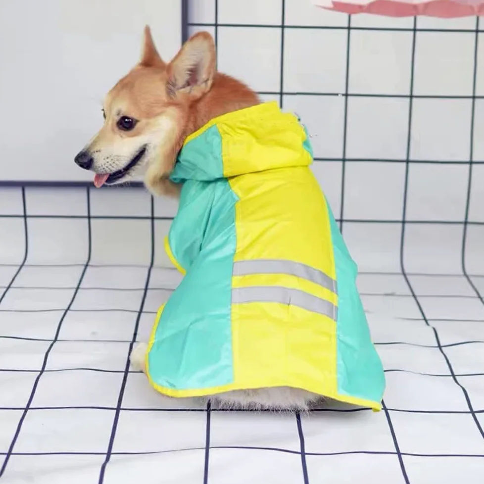 Impermeable para Perros, Impermeable Reflectante for Perros pequeños, medianos y Grandes. Chaqueta Impermeable. Ropa(Pink,L)