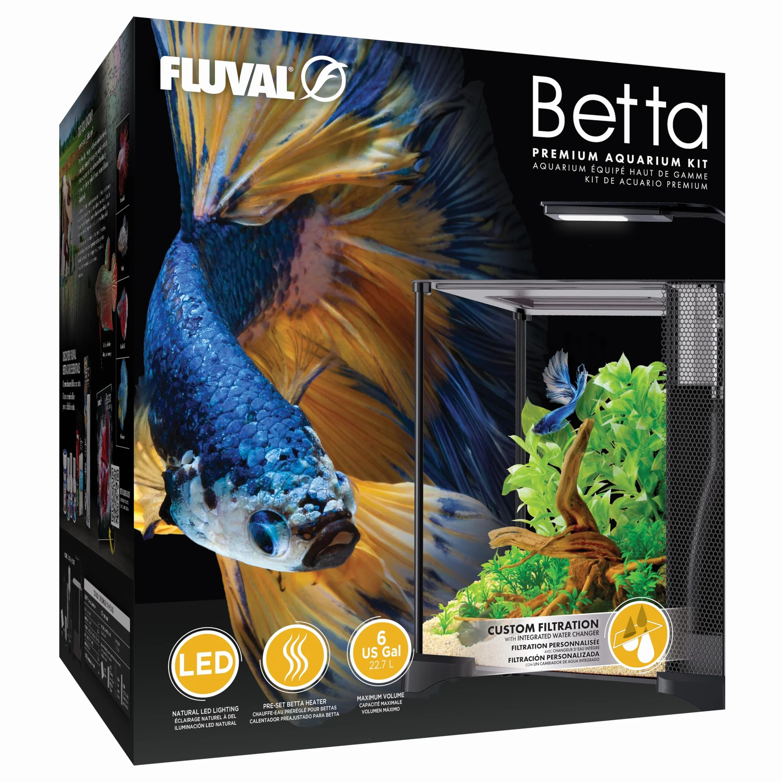 Acuario Kit para Betta Premium, 22,7 litros
