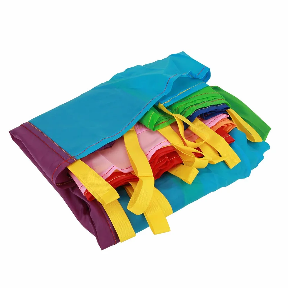 Fafeicy Paracaídas Gigante Multicolor 3 Metros 16 Manijas Tela Oxford