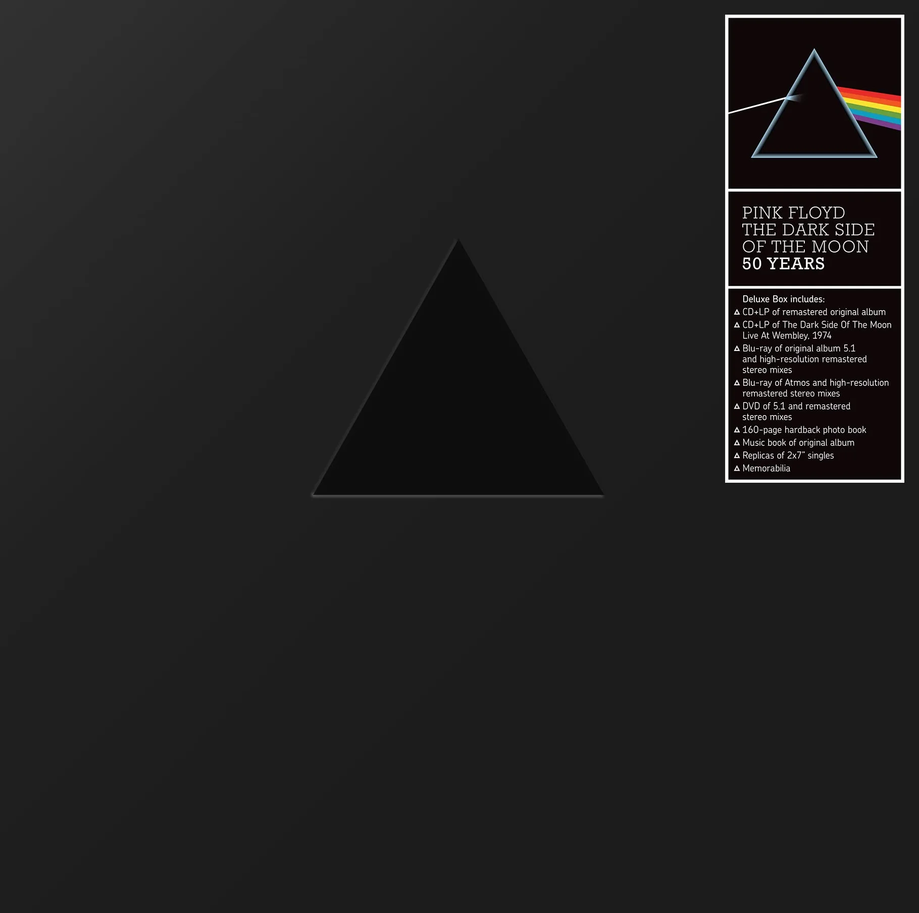 Pink Floyd The Dark Side Of The Moon 50th Anniversary Box 2 LP 2 CD DVD BluRay Vinyl