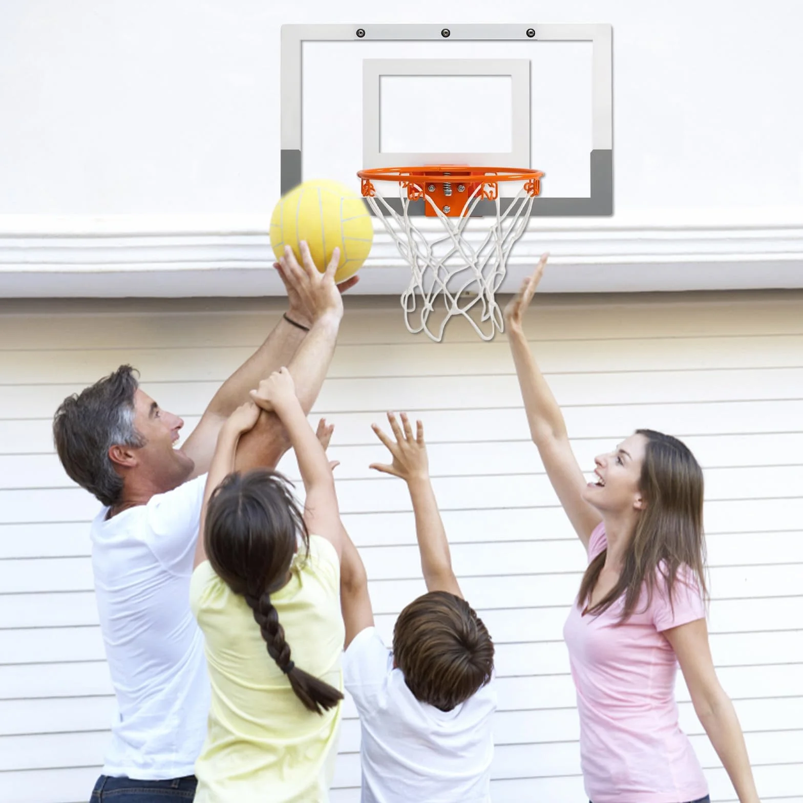 Red de repuesto para aro de baloncesto mini, nailon duradero, 2 unidades, blanco