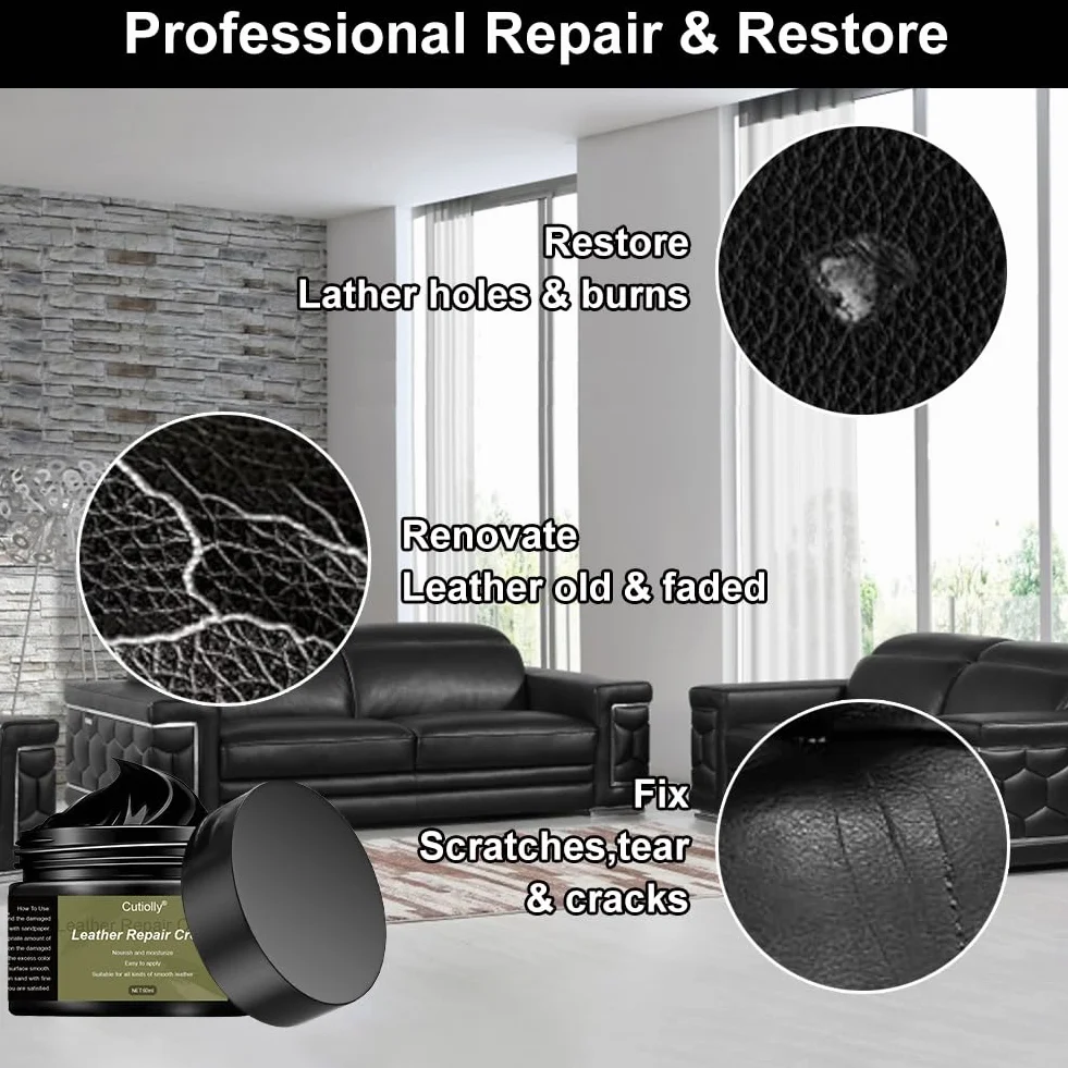 Restaurador Relleno de Cuero,Reparación de Cuero,Masilla Reparación de Cueros,Crema Reparación de Cuero,Cuero Liquido Reparador,Gel Reparación Cuero,para Sofás,Asientos de Automóviles,Zapatos