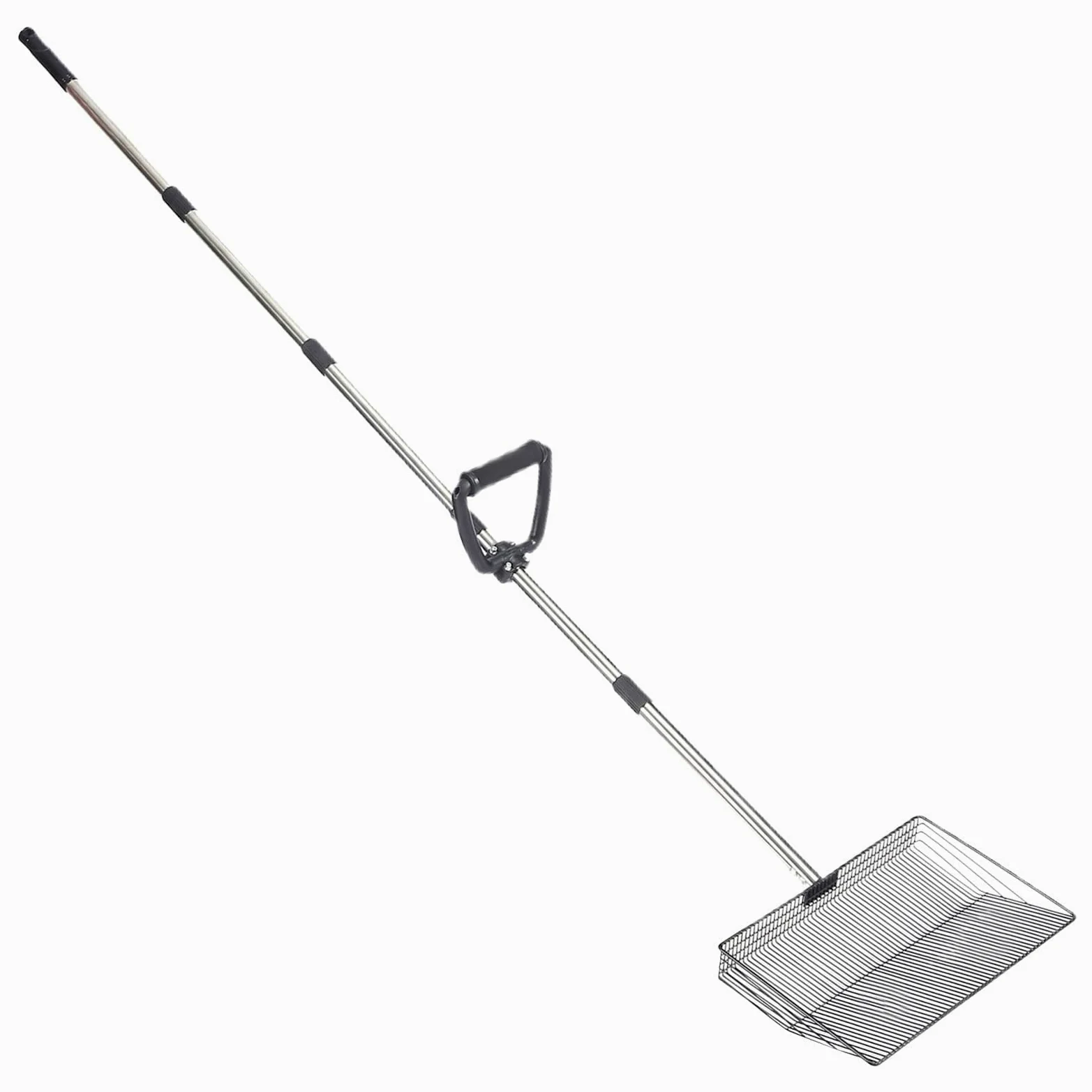 Pala para Arena de Gatos, Pala telescópica Robusta for jardín, Aves de Corral, Patio Trasero, establo, Perros, Conejos y Uso en Exteriores