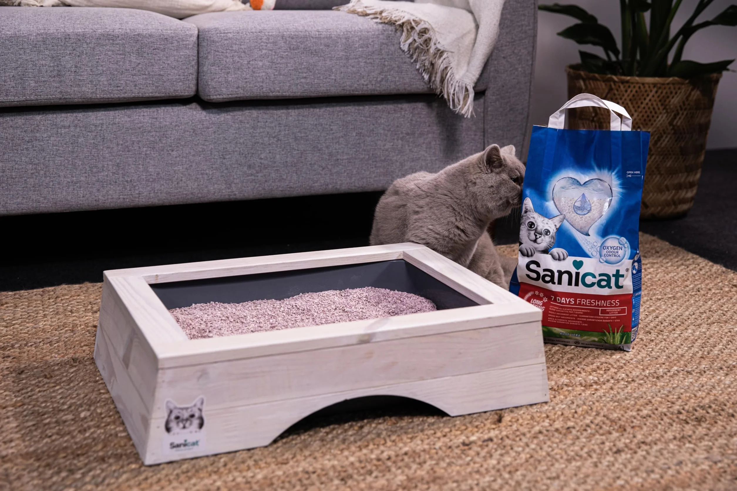 Sanicat - Arena para Gatos Classic con Aloe Vera | Controla el Olor Durante 7 días | Absorción rápida | Producto higiene de tu Mascota | 4L de Capacidad