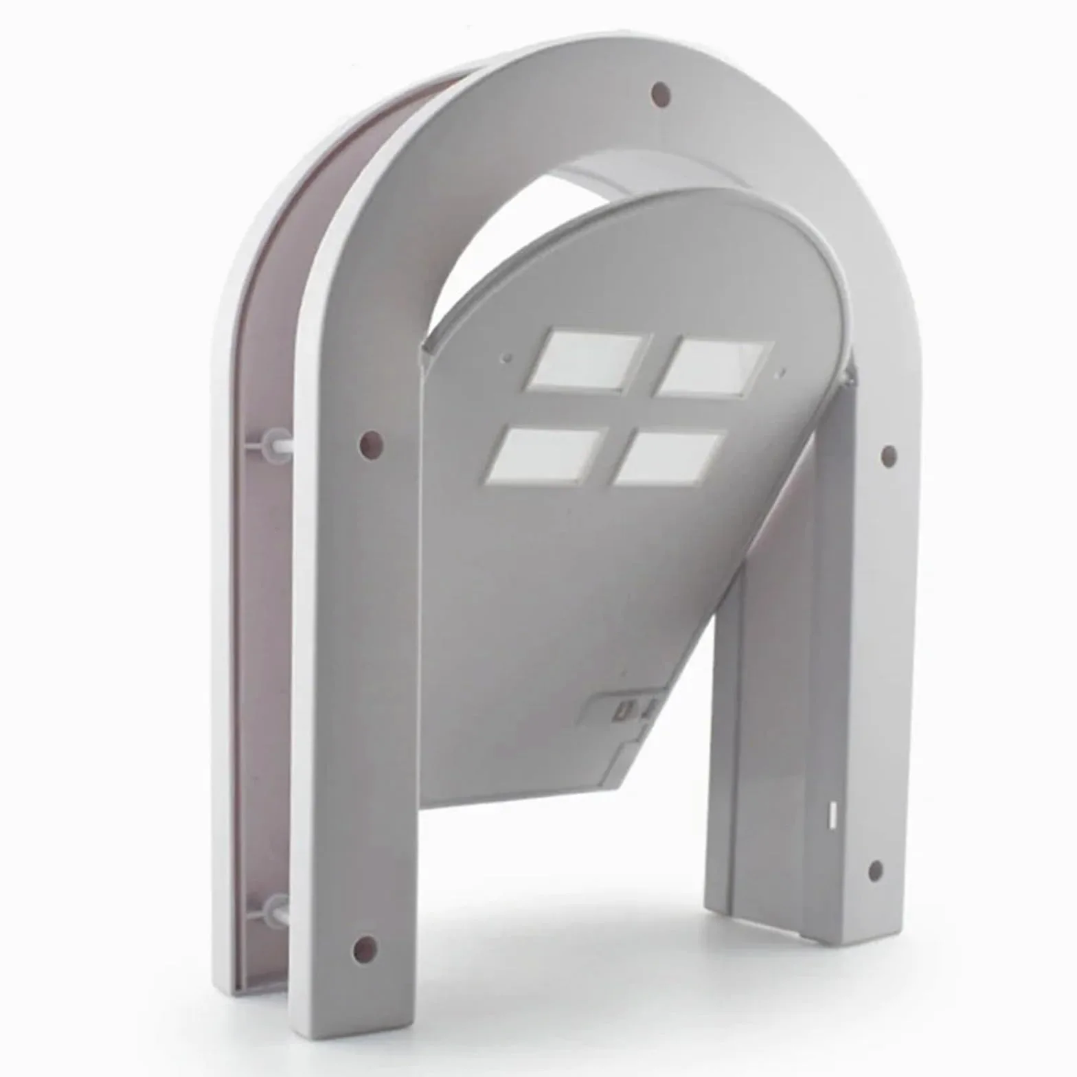 Gateras para Puertas Puerta de Pantalla for Perros y Gatos domésticos, Ventana magnética Entrada Libre for Puertas arqueadas plástico ABS Madera, Accesorios(White)