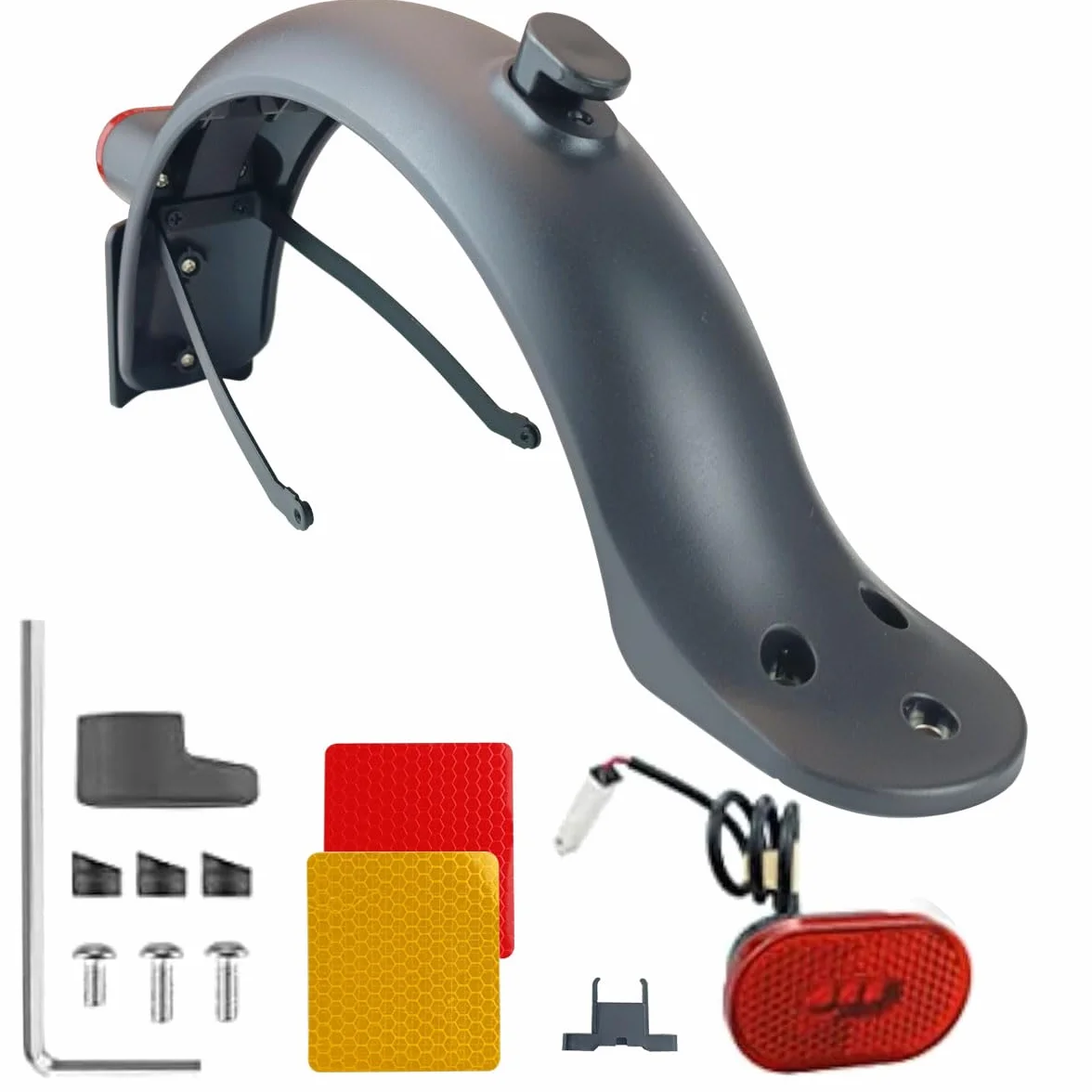 Guardabarros Trasero para Xiaomi Electric Scooter 3 Mijia M365 Pro 2 con Soporte Metálico