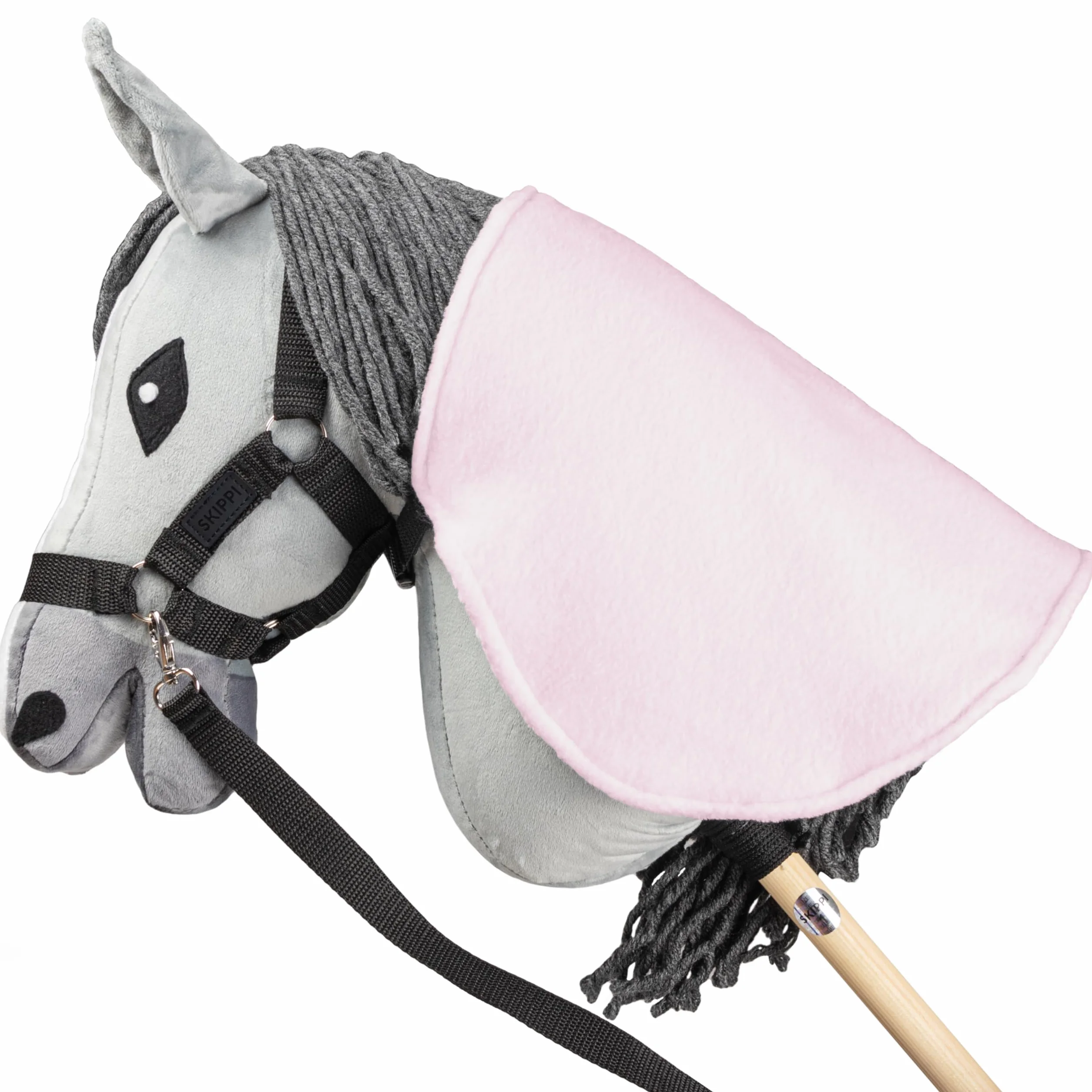 SKIPPI Manta y Orejeras para Hobby Horse – Rosa, Caballo Hobby Horse Accesorios