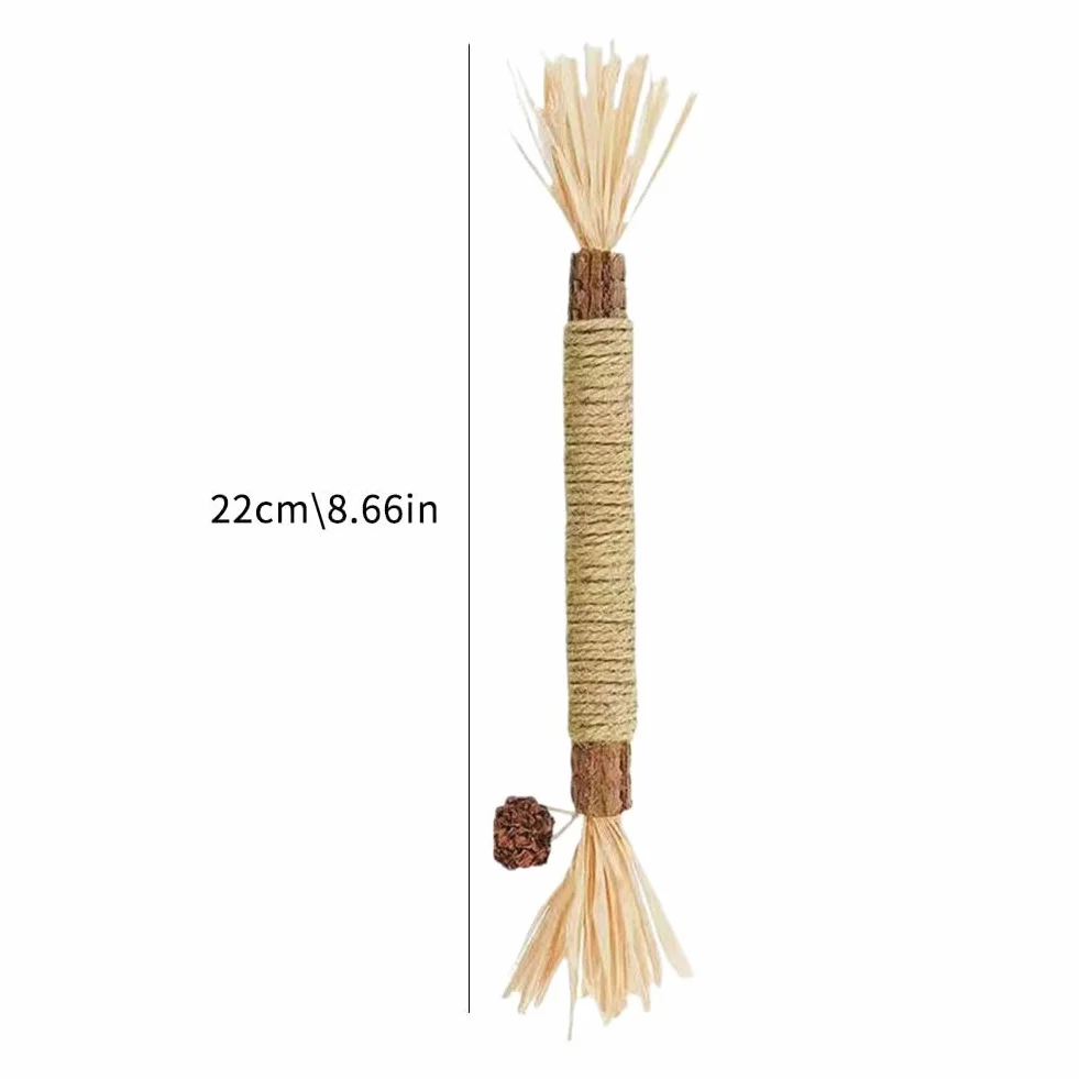 Puriq - 10 palitos dentales naturales de Silvervine para gatos, palitos interactivos para masticar para limpiar los dientes, resistente a arañazos y mordeduras, para gatitos en interiores
