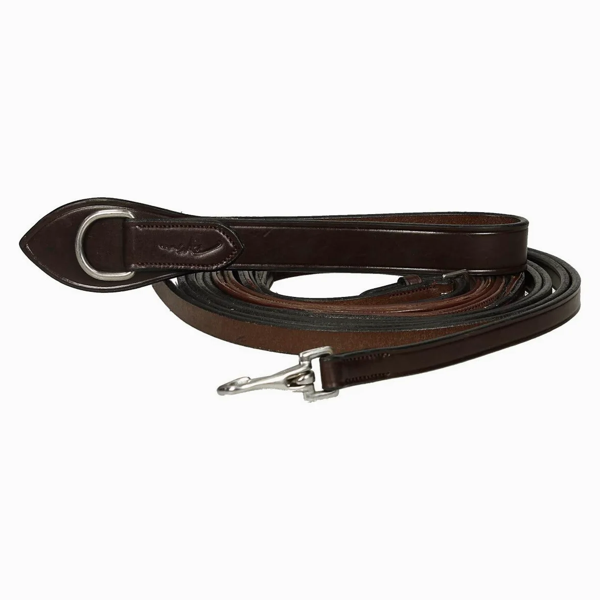 Dy'on Riendas de cuero New English Huntergrip en tamaño: Completo (EU). - marrón - Completo