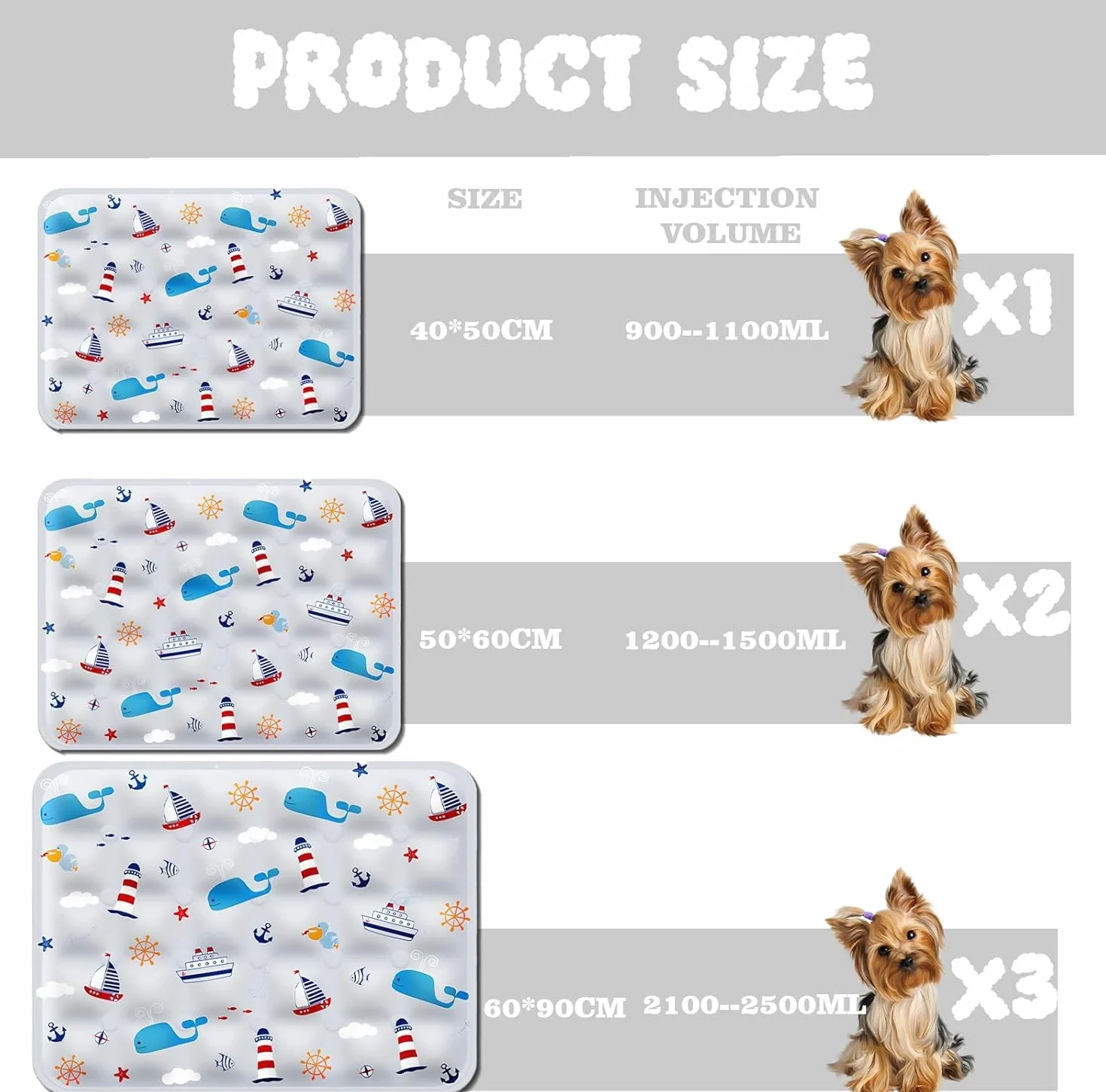 Alfombra Refrescante para Perro Gato,Mascotas Alfombrilla Autoenfriante,Camas refrescante para Mascotas,Prueba de Arañazos/Impermeable/Antideslizante,para en Verano,50x60cm, L, Gris